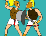 Dibuix Lluita de gladiadors pintat per PIERRE