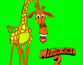 Dibuix Madagascar 2 Melman pintat per Albert Blasco