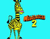 Dibuix Madagascar 2 Marty pintat per Genis