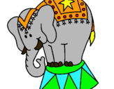 Dibuix Elefant actuant pintat per diego 