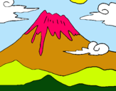 Dibuix Mont Fuji pintat per patri estrada padilla