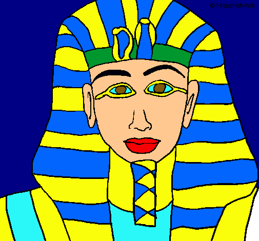 Dibuix Tutankamon pintat per joan