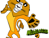 Dibuix Madagascar 2 Alex 2 pintat per manel