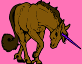 Dibuix Unicorn brau  pintat per laia martinell