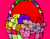 Dibuix Cistell amb flors 6 pintat per mariona