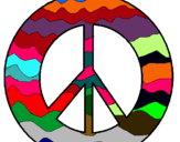 Dibuix Símbol de la pau pintat per Gisela Gonzalez