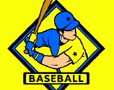 Dibuix Logotip de beisbol  pintat per m.u.p.p.