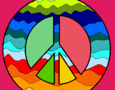 Dibuix Símbol de la pau pintat per Raul Chandnani