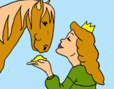 Dibuix Princesa i cavall pintat per ingrid