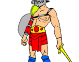 Dibuix Gladiador pintat per joan gomez 4tb