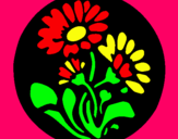 Dibuix Gravat amb flors pintat per folrs