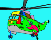 Dibuix Helicòpter al rescat  pintat per BIEL MASO