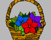 Dibuix Cistell amb flors 2 pintat per sherin