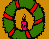 Dibuix Corona de nadal II  pintat per hwh