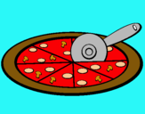 Dibuix Pizza pintat per Anna