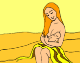 Dibuix Mare amb la seva nadó pintat per nika.k.k