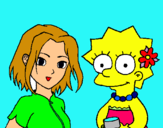 Dibuix Sakura i Lisa pintat per MARC BLASCO