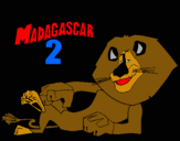 Dibuix Madagascar 2 Alex pintat per goku