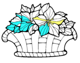 Dibuix Cistell de flors 8 pintat per LYSA  * * * * 788345yt ty
