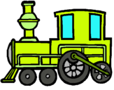 Dibuix Tren pintat per ire