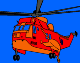 Dibuix Helicòpter al rescat  pintat per albert