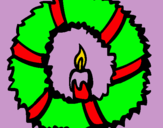 Dibuix Corona de nadal II  pintat per anna     cabre   anguera