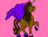 Dibuix Unicorn amb ales pintat per laia    martinell