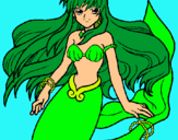Dibuix Sirena pintat per princeze  sirene . lucia