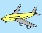 Dibuix Avió de passatgers  pintat per MartinaM P4