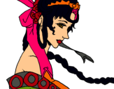 Dibuix Princesa xinesa pintat per liliana