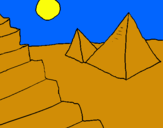 Dibuix Piràmides pintat per piramides