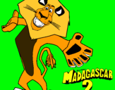 Dibuix Madagascar 2 Alex 2 pintat per mario