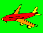 Dibuix Avió de passatgers  pintat per alex