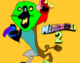 Dibuix Madagascar 2 Alex pintat per marc