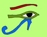 Dibuix Ull Horus pintat per roger ratoli