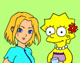 Dibuix Sakura i Lisa pintat per yolanda