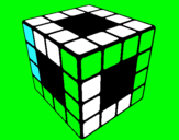 Dibuix Cub de Rubik pintat per piiia