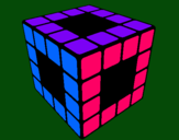 Dibuix Cub de Rubik pintat per piiia
