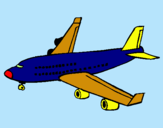 Dibuix Avió de passatgers  pintat per marc jofre