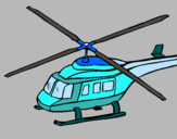 Dibuix Helicòpter  pintat per pol