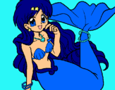 Dibuix Sirena pintat per princeze  sirene . lucia