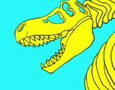 Dibuix Esquelet tiranosauri rex pintat per Genis