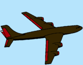 Dibuix Avió pintat per ammar