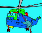 Dibuix Helicòpter al rescat  pintat per jordi  coderch