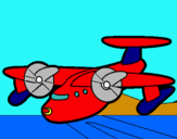 Dibuix Avió amb aspes  pintat per ARNAU