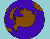 Dibuix Planeta Terra pintat per laia mas garrido