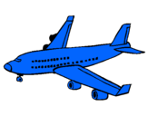 Dibuix Avió de passatgers  pintat per bernat