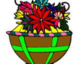 Dibuix Cistell de flors 11 pintat per LUCIA