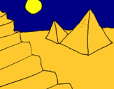 Dibuix Piràmides pintat per marina anguita