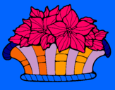 Dibuix Cistell de flors 8 pintat per nil